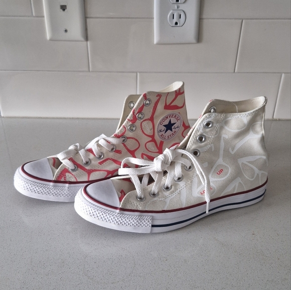 Converse Shoes - Converse Look Up TBS TNT TruTV High Top Shoes Size Mens 7 Women 9 White 168168C